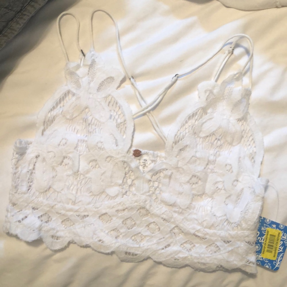 NWT Free People Adella Bralette in White - Picture 8 of 11